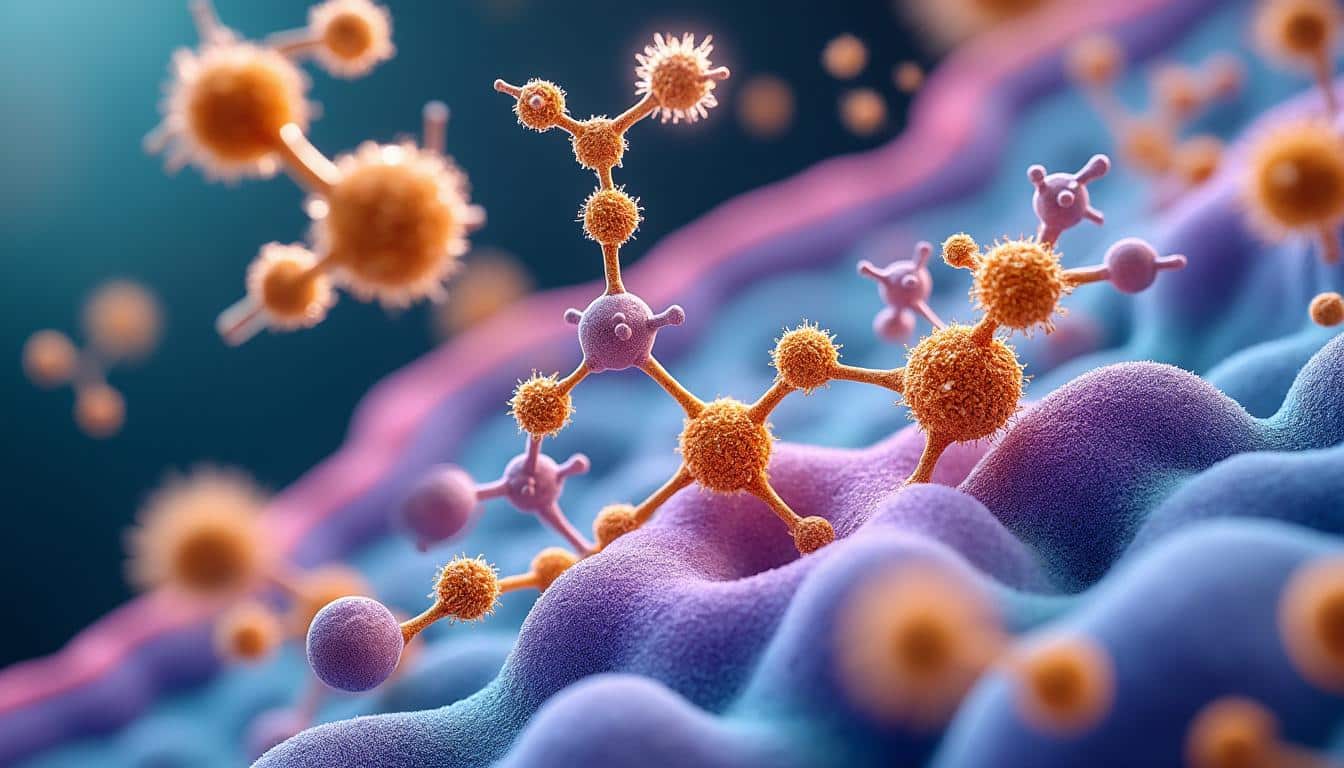 Illustration: Les composants clés du système endocannabinoïde : récepteurs, endocannabinoïdes et enzymes