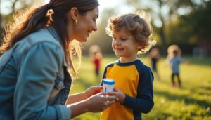 Application topique des bleus chez l’enfant en apprentissage moteur