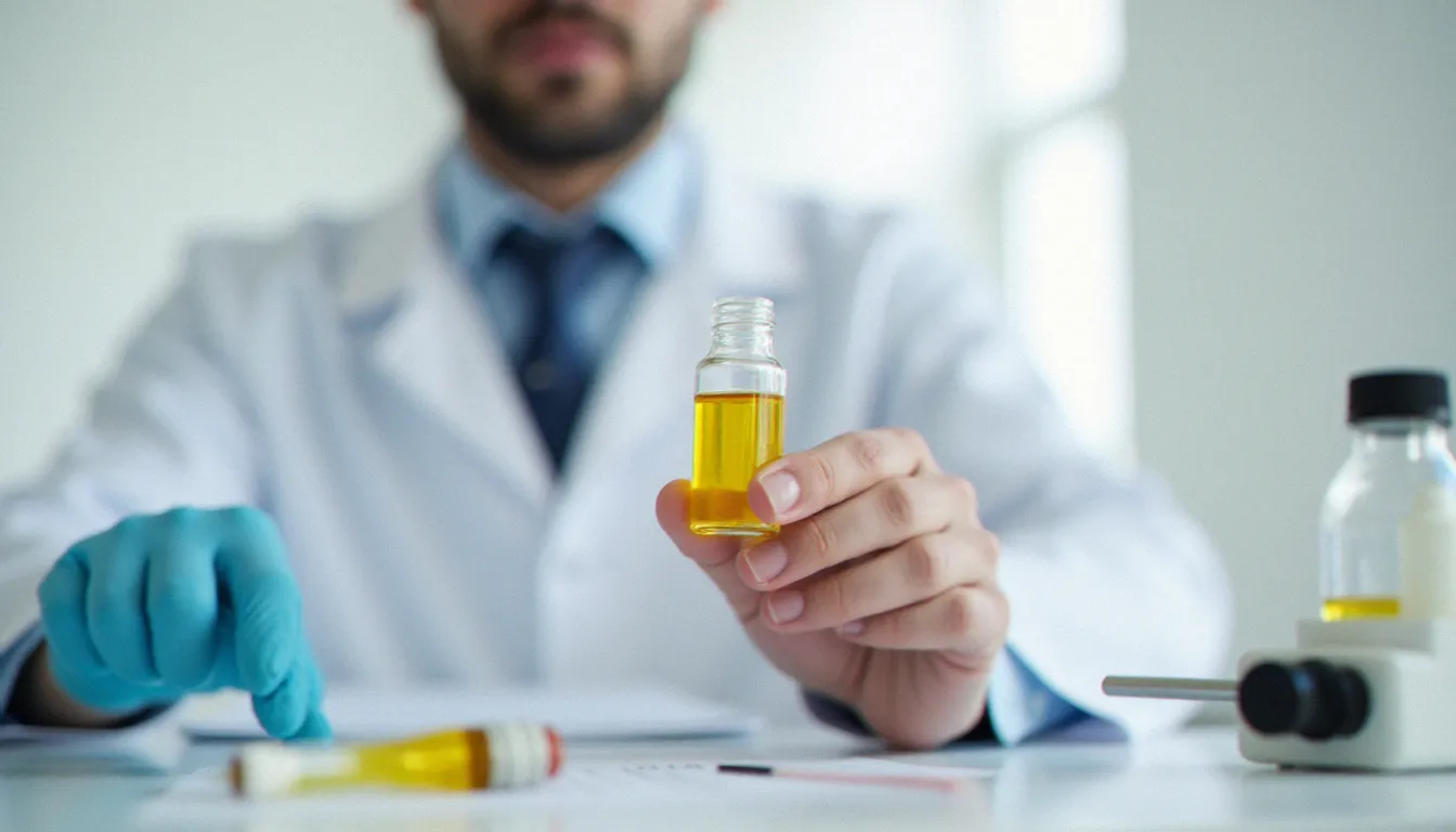 Technicien de laboratoire analysant un échantillon d'huile de CBD avec des équipements d'analyse accrédités pour valider la qualité et la conformité du produit