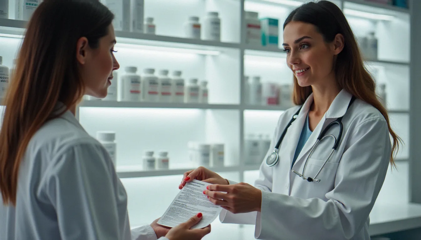 Conseillère en boutique CBD du 7e arrondissement de Paris accompagnant un client dans le choix d'une huile de cannabidiol, dans un cadre professionnel et rassurant