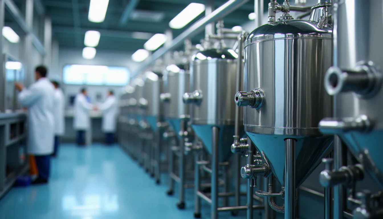 Équipement d'extraction au CO2 supercritique dans un laboratoire moderne pour la production d'extrait de CBD