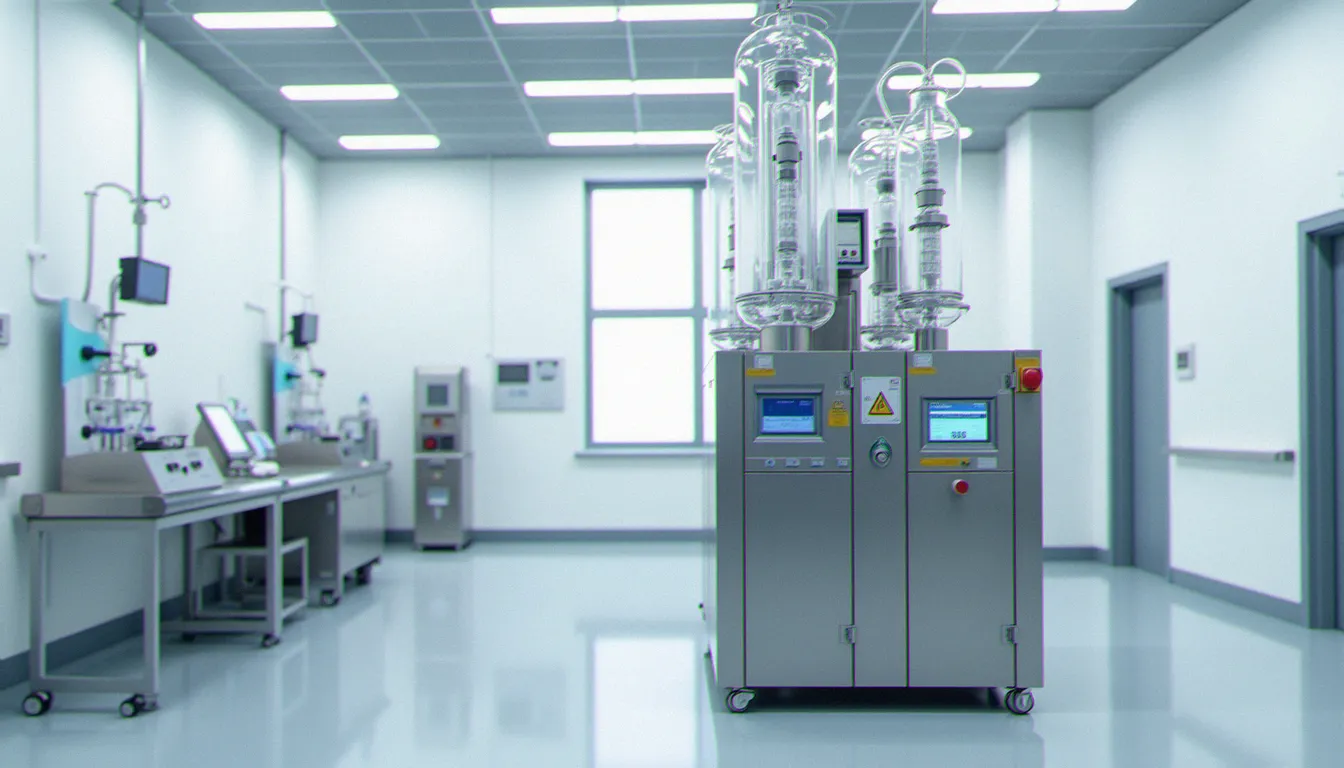 Machine d'extraction au CO2 supercritique pour la production de CBD.