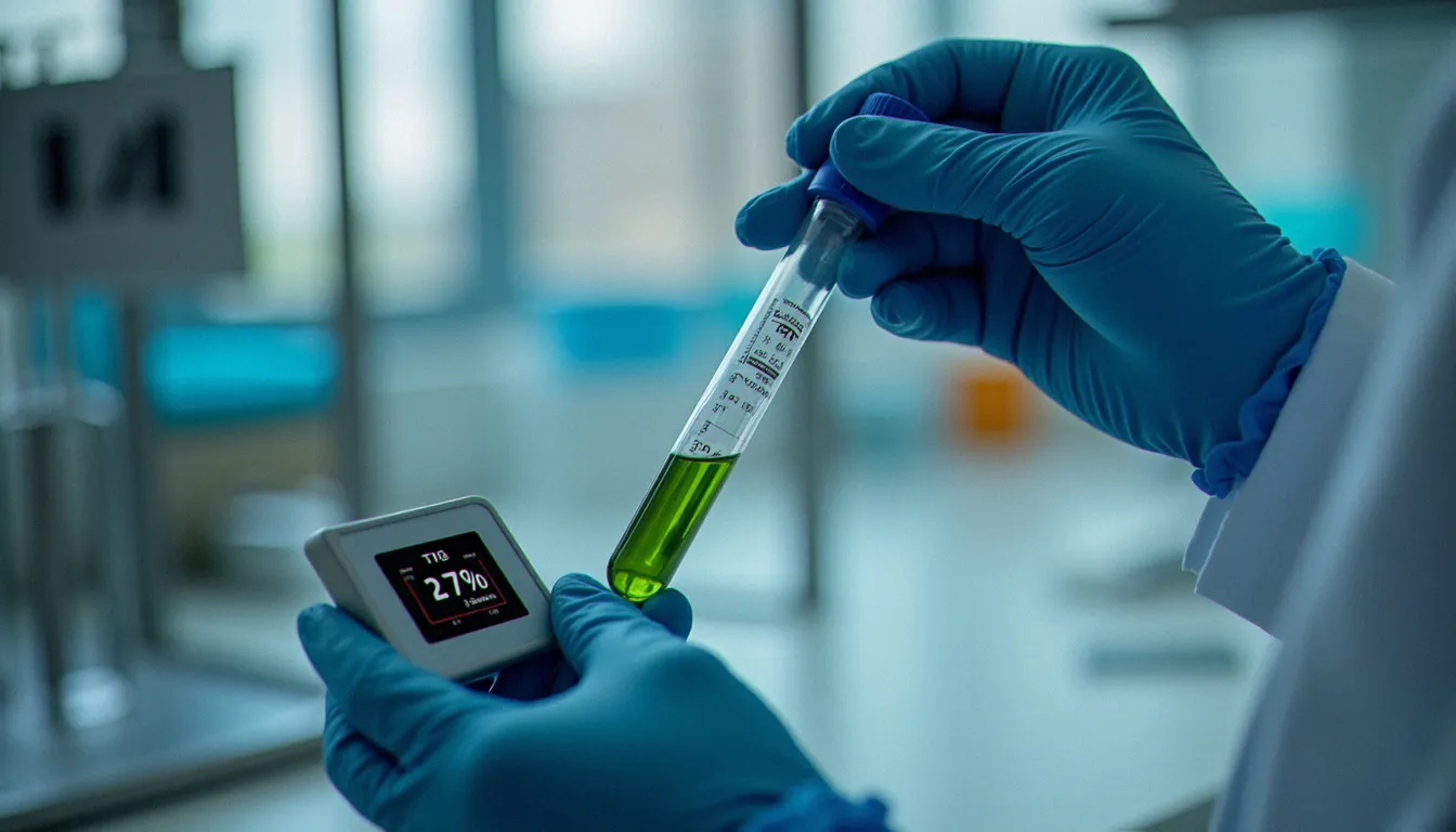 Analyse de laboratoire d'un échantillon de chanvre pour vérifier le seuil de THC à 0,3 %